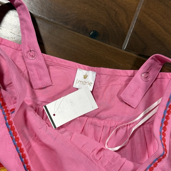 J.Marie Women's Size Small Pink Embroidered Sleeveless Landon Midi Dress - Picture 8 of 14